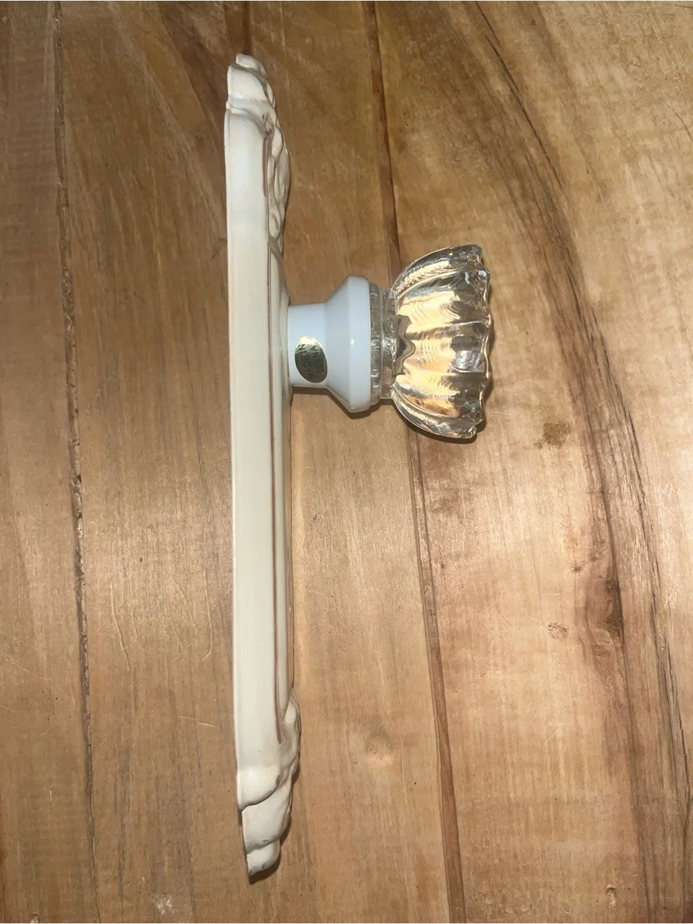Decorative Cream Glass Door Knob Wall Accent